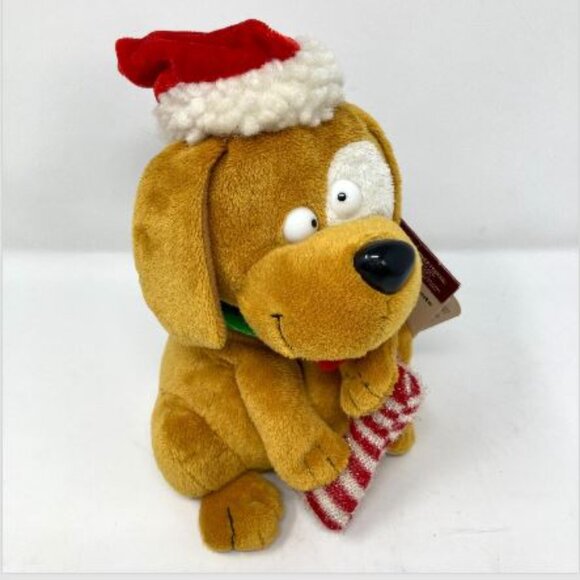 Gemmy Singing Holiday Dog Plush Santa Hat āJingle Bellsā ā Works! - Picture 2 of 9